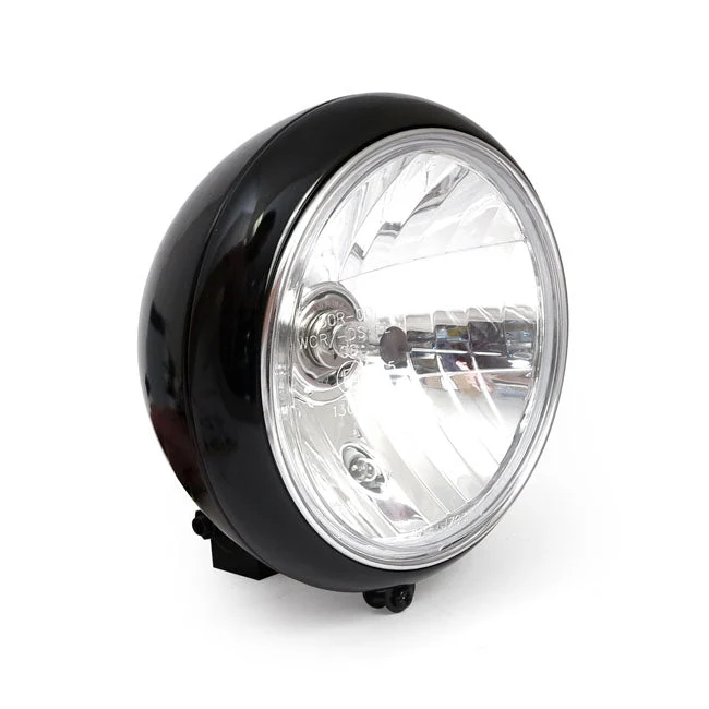 Koplamp 7" Harley FL Style Prisma Zwart FLST 86-17
