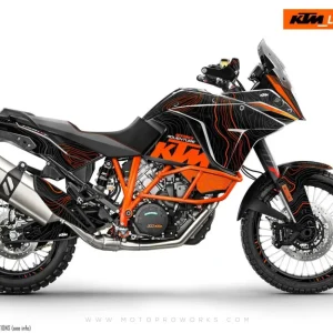 KTM 1050 Adventure GRAPHICS - "TOPOGRAPHY" (Zwart/Oranje)