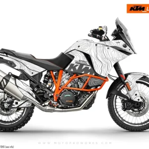 KTM 1090 Adventure GRAPHICS - "TOPOGRAPHY" (Wit)