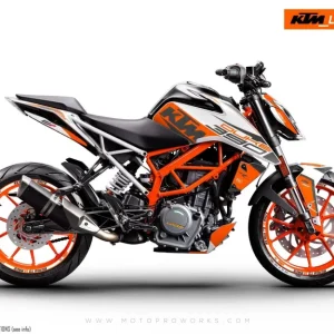 KTM 125 Duke GRAPHICS - "Torque" (Wit/Oranje)