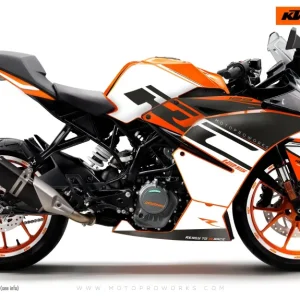 KTM RC 125/200/250/390 GRAPHICS - "Torque" (Wit/Zwart/Oranje)