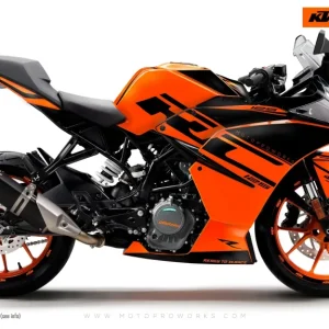 KTM RC 125/200/250/390 GRAPHICS - "Torque" (Zwart/Oranje)