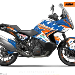 KTM 1290 Super Adventure GRAPHICS - "Atlantic" (Wit/Blauw/Oranje)