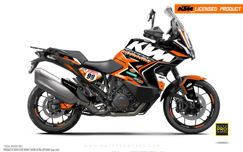 KTM 1290 Super Adventure GRAPHICS - "Atlantic" (Zwart/Oranje)