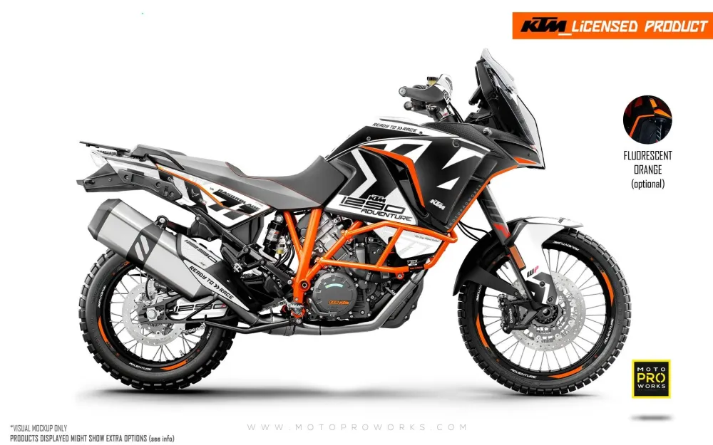KTM 1290 Super Adventure GRAPHICS - "Rasorblade" (Wit)
