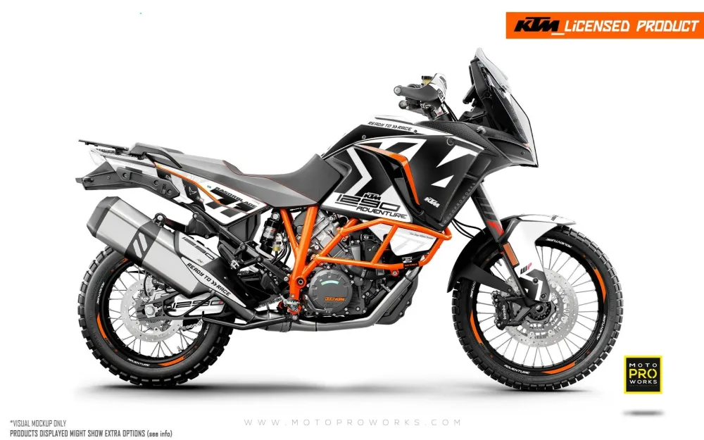 KTM 1290 Super Adventure GRAPHICS - "Rasorblade" (Wit)