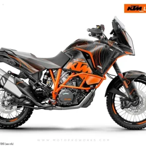 KTM 1290 Super Adventure GRAPHICS - "Topography" (Zwart/Oranje)