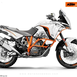 KTM 1290 Super Adventure GRAPHICS - "Topography" (Wit)