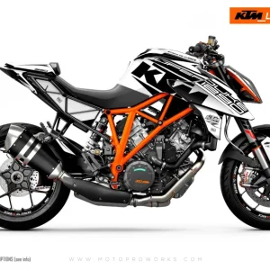 KTM 1290 Super Duke R 2014-2019 GRAPHICS - "Torque" (Wit/Zwart)