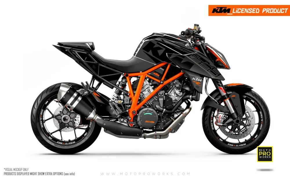 KTM 1290 Super Duke R 2014-2019 GRAPHICS - "Torque" (Grijs/Zwart)