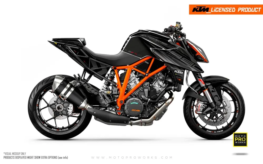 KTM 1290 Super Duke R 2014-2019 GRAPHICS - "Vortex" (Zwart)