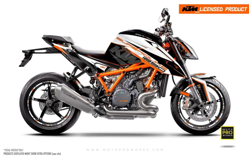 KTM 1290 Super Duke R 2020-2023 - "Torque" (Wit/Zwart/Oranje)