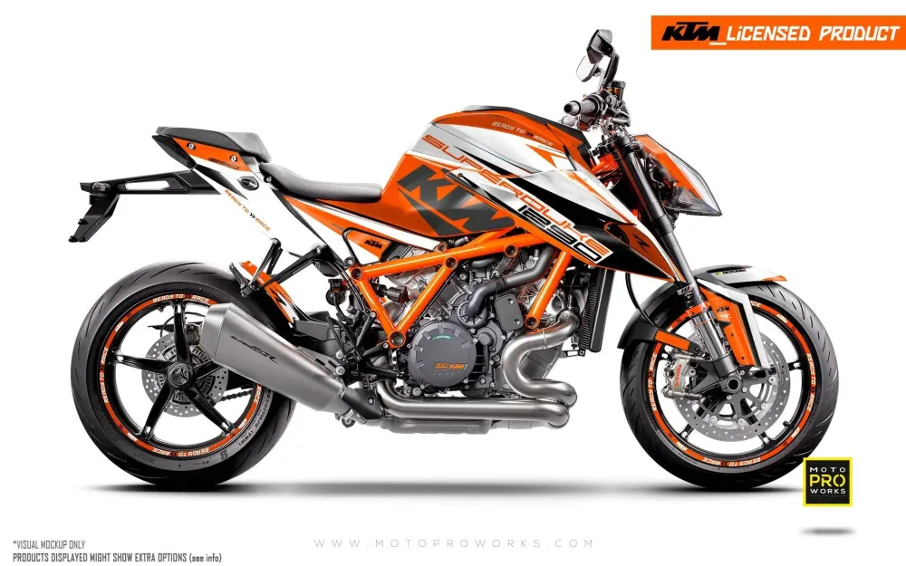KTM 1290 Super Duke R 2020-2023 - "Torque" (Wit/Oranje)