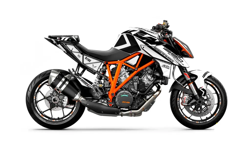 KTM 1290 Super Duke R GRAPHICS - "Rasorblade" (Wit)