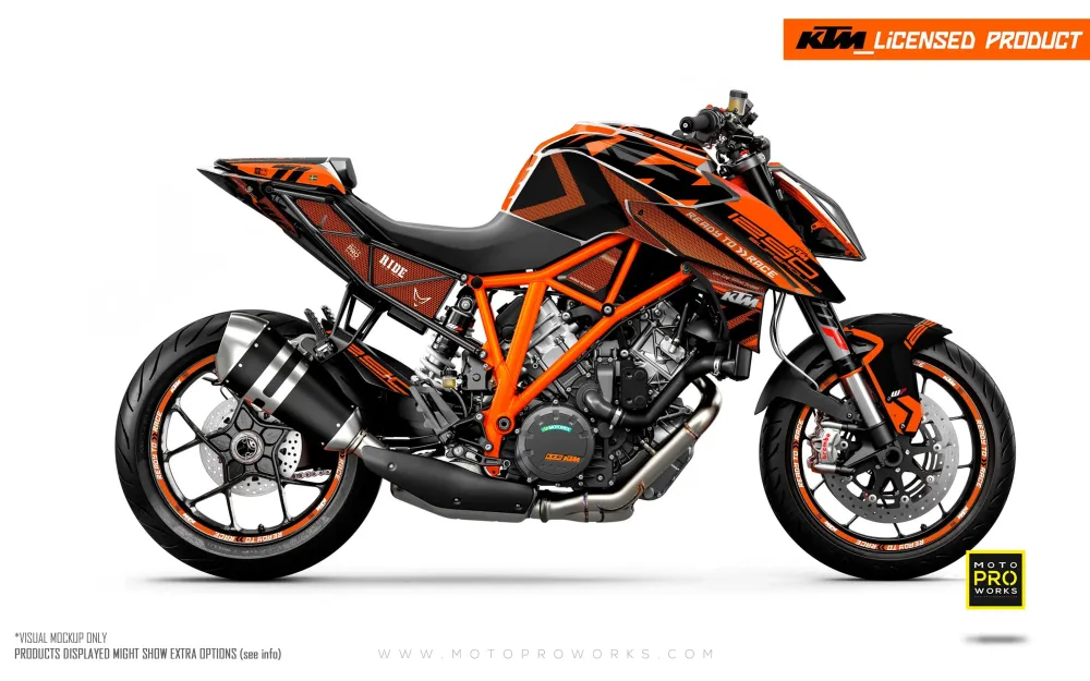 KTM 1290 Super Duke R GRAPHICS - "Rasorblade" (Oranje)