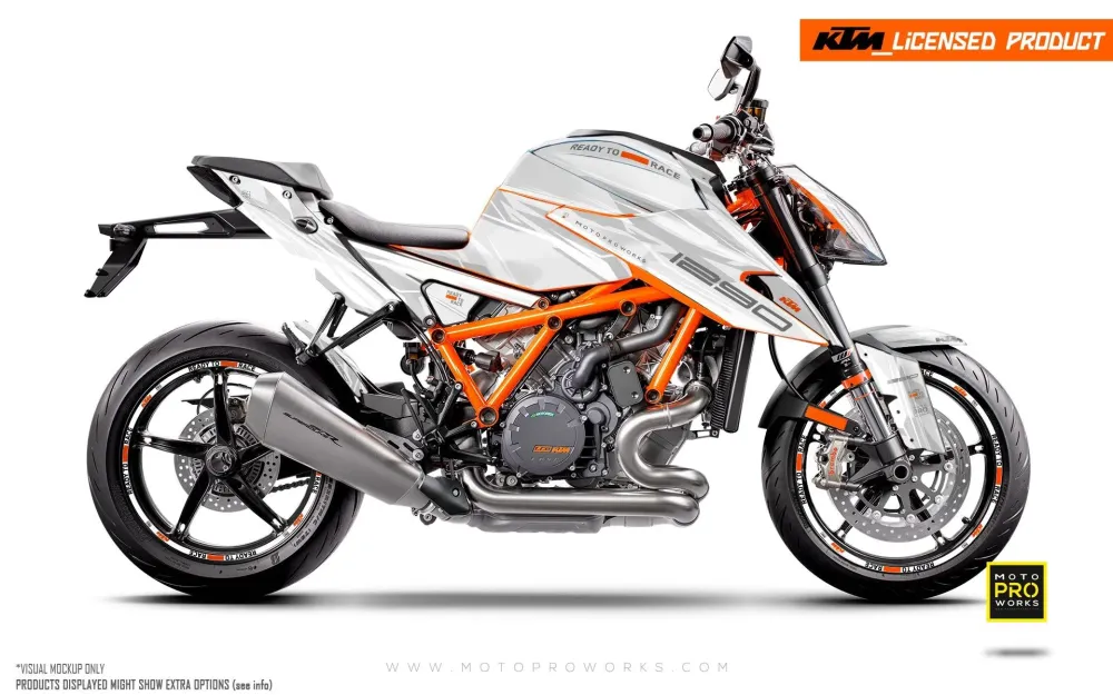 KTM 1290 Super Duke R GRAPHICS - "Ripple" (Wit)