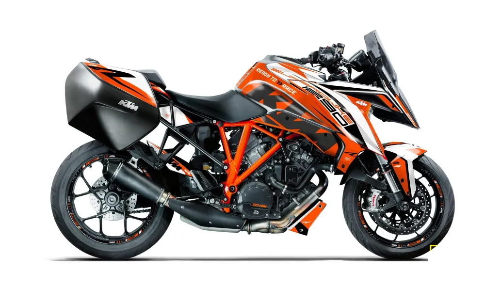 KTM 1290 Super Duke GT GRAPHICS - "Torque" (Wit/Oranje)