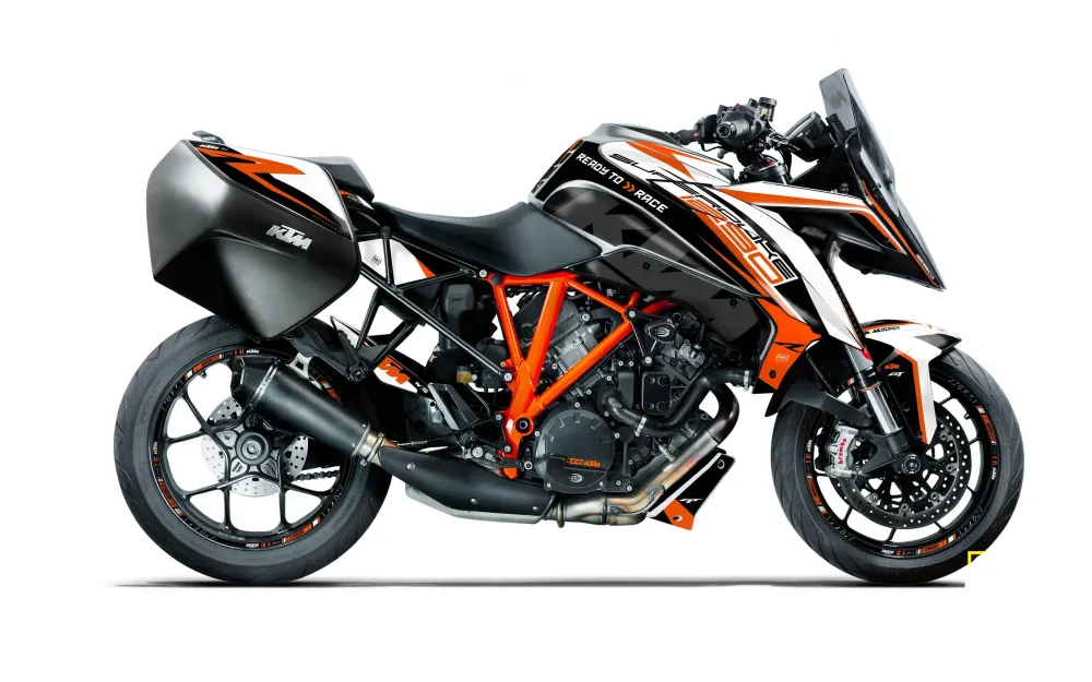 KTM 1290 Super Duke GT GRAPHICS - "Torque" (Wit/Zwart/Oranje)