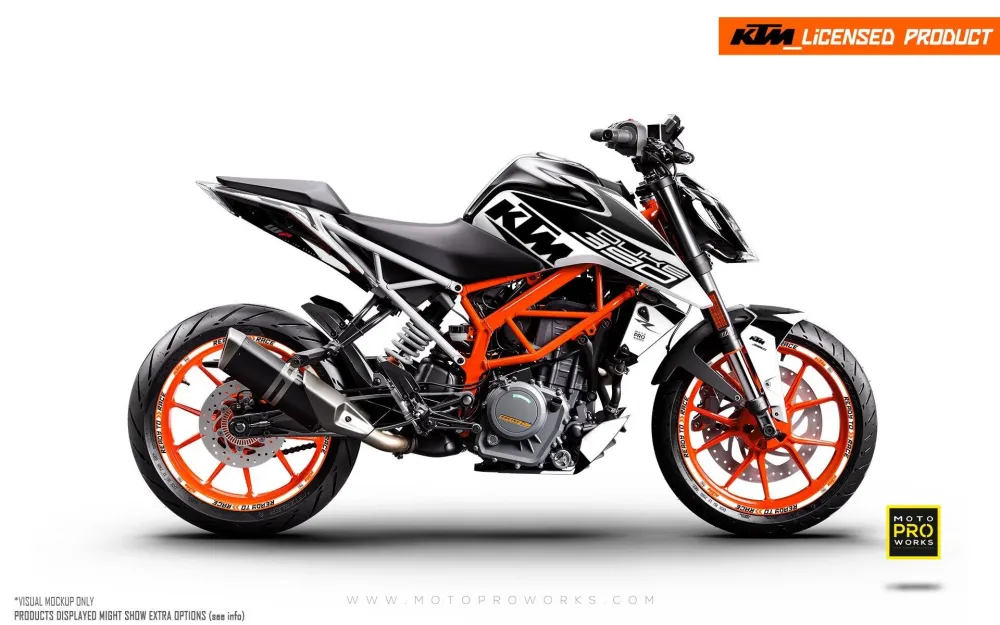 KTM 250 Duke GRAPHICS - "Torque" (Wit/Zwart)
