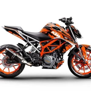 KTM 390 Duke 2011-2023 GRAPHICS - "Pulse" (Zwart/Oranje)