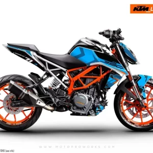 KTM 390 Duke GRAPHICS - "Rasorblade" (Blauw)