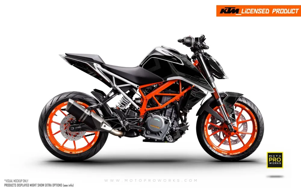 KTM 390 Duke GRAPHICS - "Rasorblade" (Stealth)