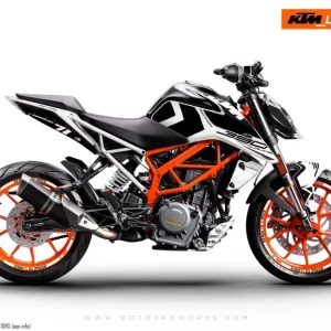 KTM 390 Duke GRAPHICS - "Rasorblade" (Wit)