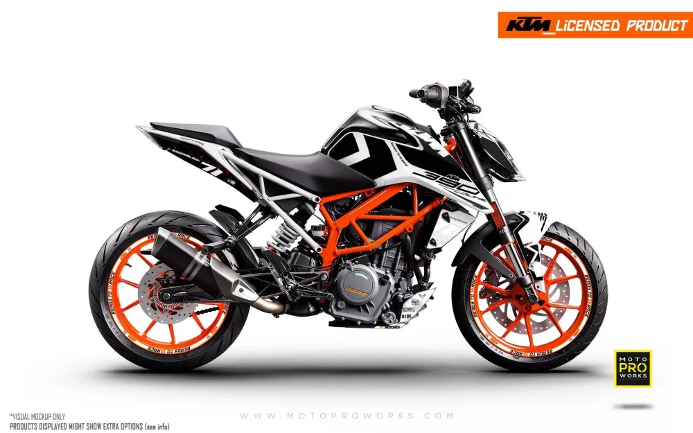 KTM 390 Duke GRAPHICS - "Rasorblade" (Wit)