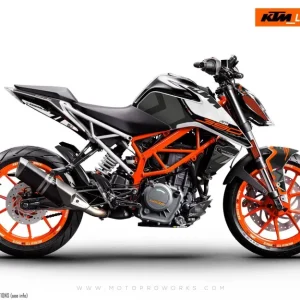 KTM 390 Duke GRAPHICS - "Rasorblade" (Zwart/Oranje)