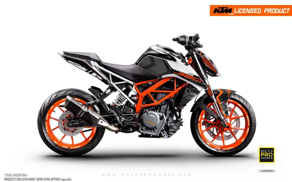KTM 390 Duke GRAPHICS - "Rasorblade" (Zwart/Oranje)