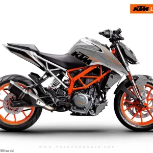 KTM 390 Duke GRAPHICS - "Topography" (Grijs/Oranje)