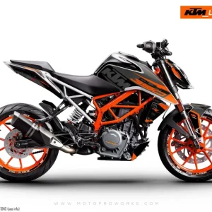 KTM 390 Duke GRAPHICS - "Torque" (Zwart/Oranje)