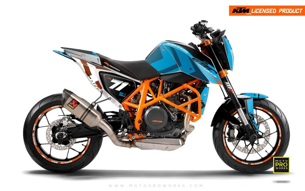 KTM 690 Duke GRAPHICS - "Rasorblade" (Blauw)