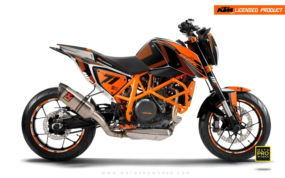 KTM 690 Duke GRAPHICS - "Rasorblade" (Oranje)