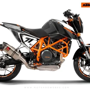 KTM 690 Duke GRAPHICS - "Rasorblade" (Zwart/Oranje)