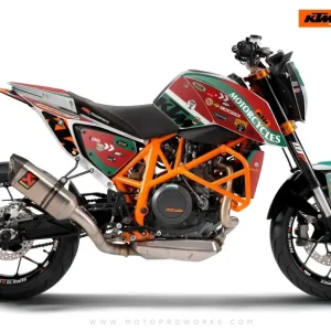 KTM 690 Duke GRAPHICS - "Regera" (Rood/Groen)