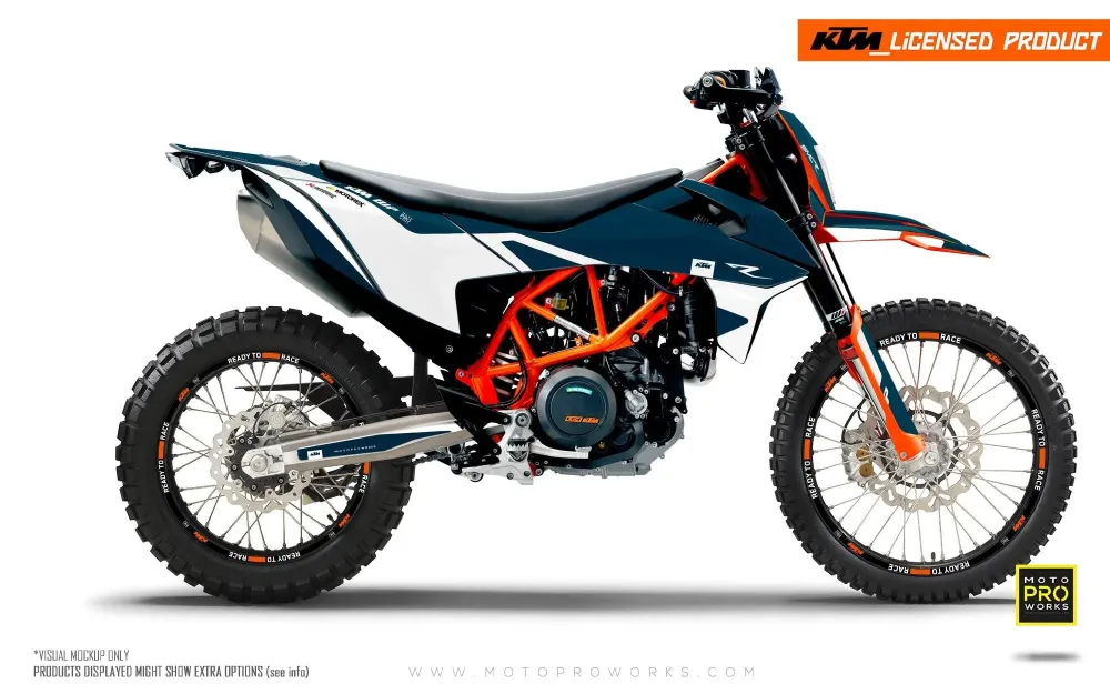 KTM 690 Enduro GRAPHICS - "Carera" (Blauw)