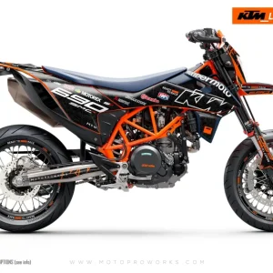 KTM 690 Enduro GRAPHICS - "Corsa" (Zwart/Damascus)