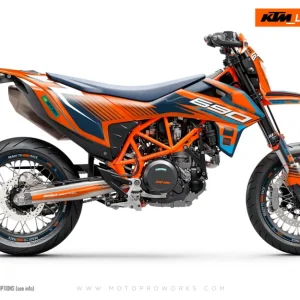 KTM 690 Enduro GRAPHICS - "Fuel" (Oranje/Blauw)