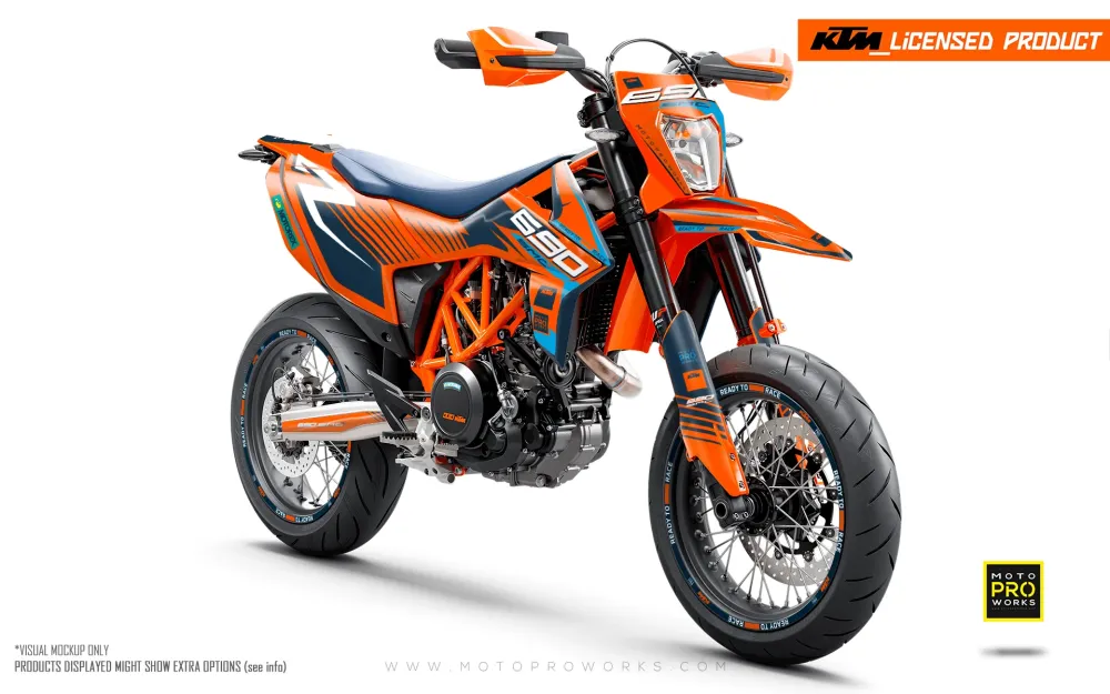 KTM 690 Enduro GRAPHICS - "Fuel" (Oranje/Blauw)