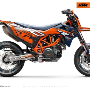 KTM 690 Enduro GRAPHICS - "Quickshift" (Blauw/Oranje/Wit)