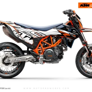 KTM 690 Enduro GRAPHICS - "Quickshift" (Zwart/Wit)