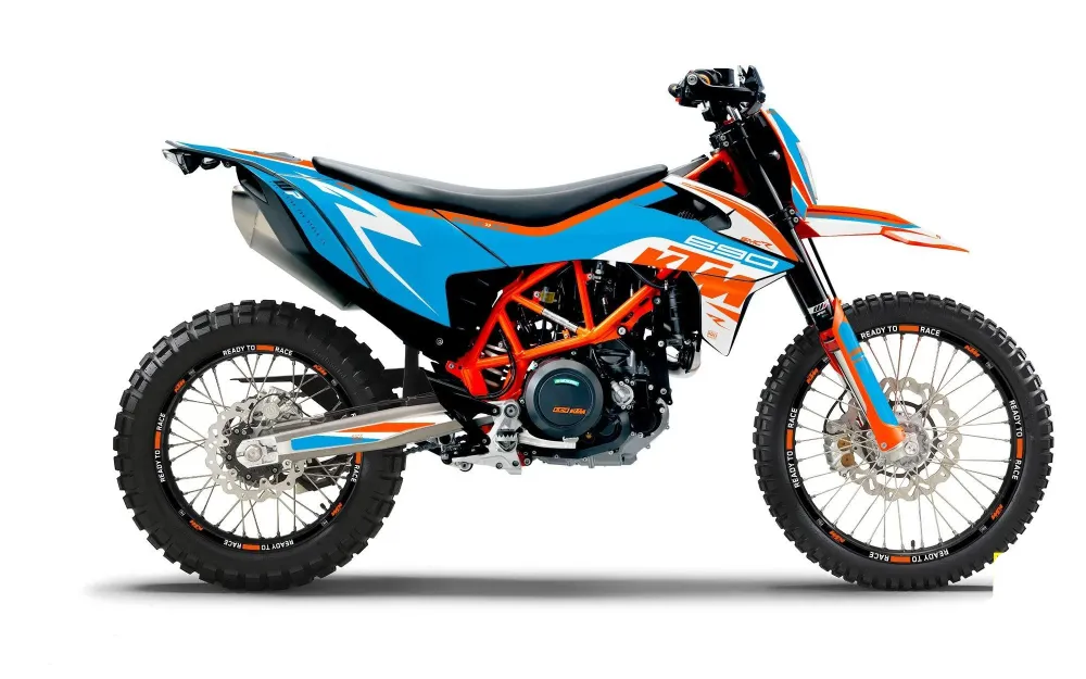 KTM 690 Enduro R GRAPHICS - "Torque" (Wit/Blauw/Oranje)