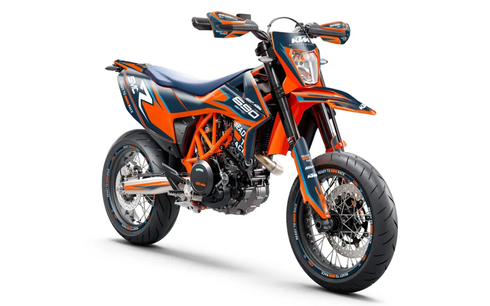 KTM 690 SMC-R GRAPHICS - "District" (Blauw)