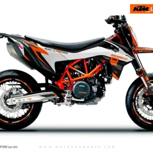 KTM 690 SMC-R GRAPHICS - "Torque Reloaded" (Wit/Zwart/Oranje)