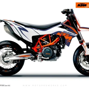 KTM 690 SMC-R GRAPHICS - "Torque" (Wit/Blauw)