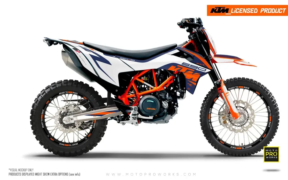 KTM 690 SMC-R GRAPHICS - "Torque" (Wit/Blauw)
