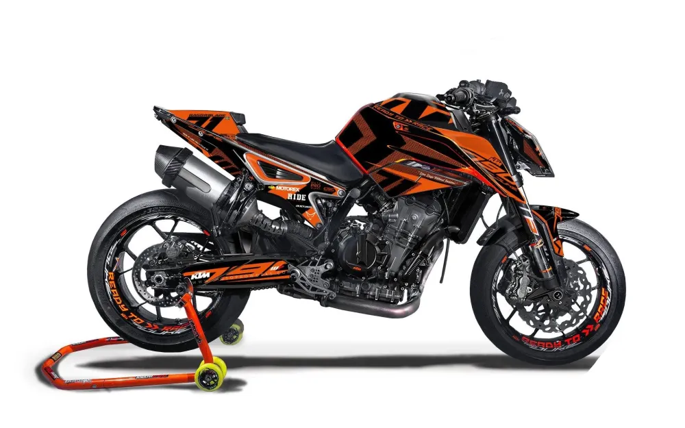 KTM 790 Duke GRAPHICS - "Rasorblade" (Oranje)