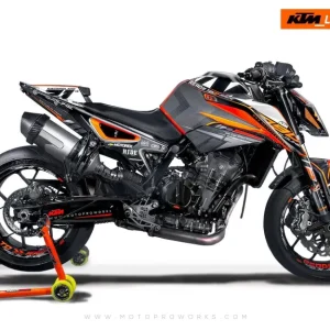 KTM 790 Duke GRAPHICS - "Rasorblade" (Zwart/Oranje)