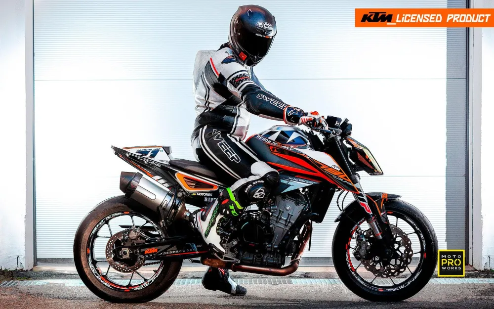 KTM 790 Duke GRAPHICS - "Rasorblade" (Zwart/Oranje)